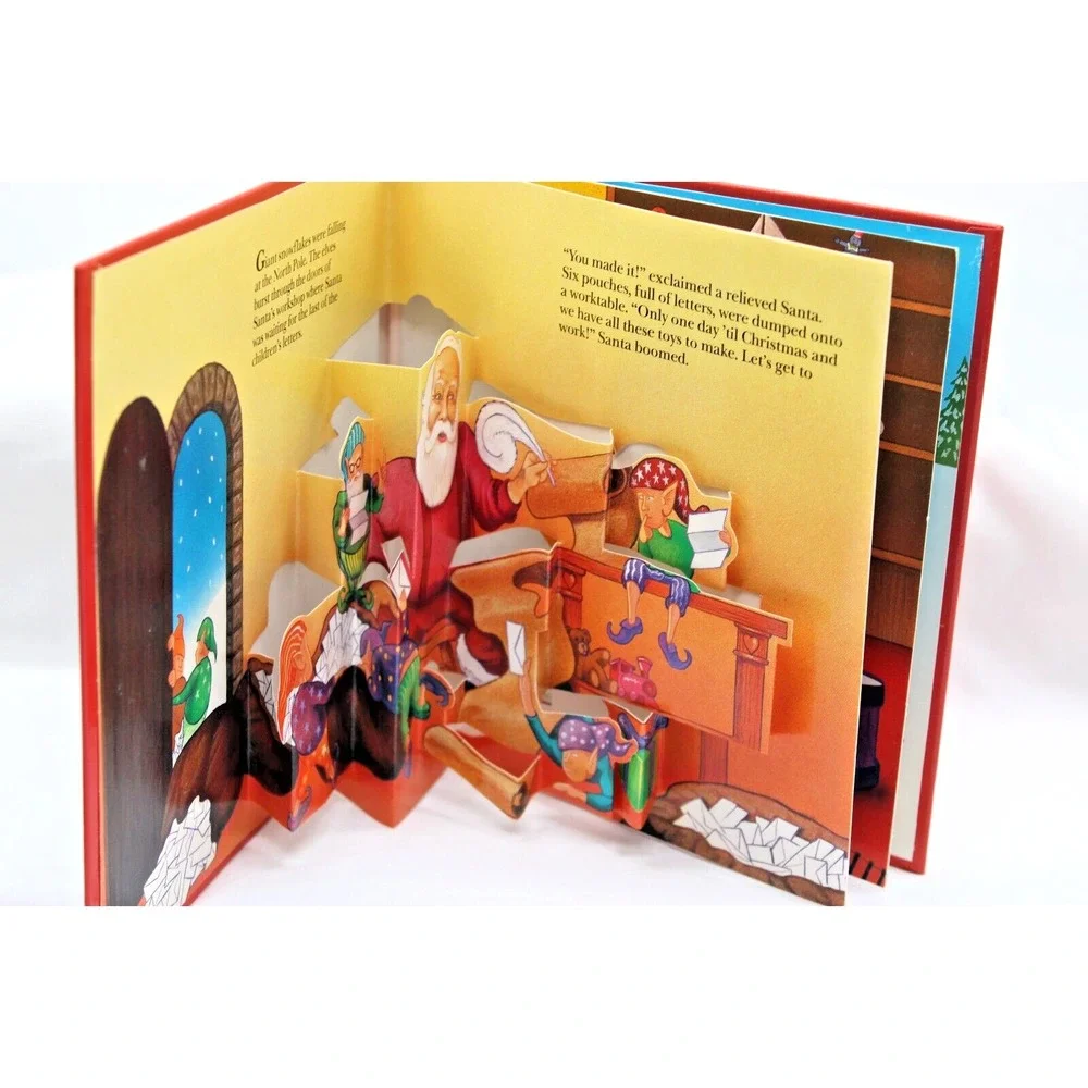 1992 Christmas Pop-up Books Lot of 5 Hard Cover Treasury Collection Vintage